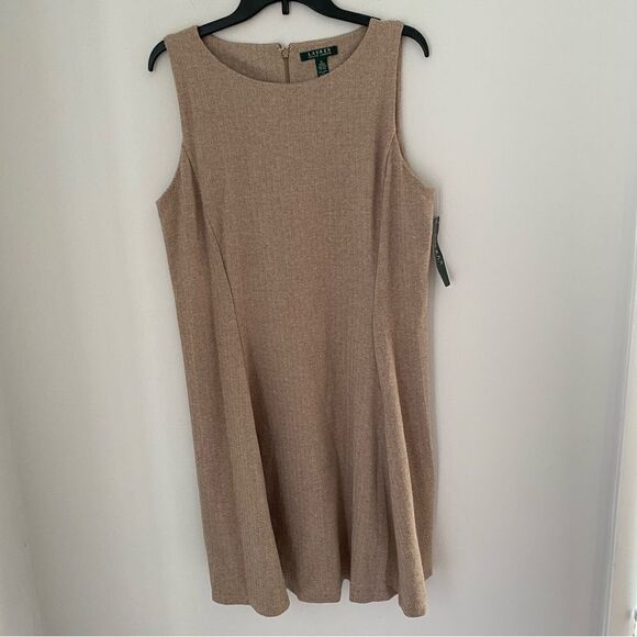 Lauren Ralph Lauren French Terry Sleeveless High Neck A Line Dress size XL - Picture 1 of 4